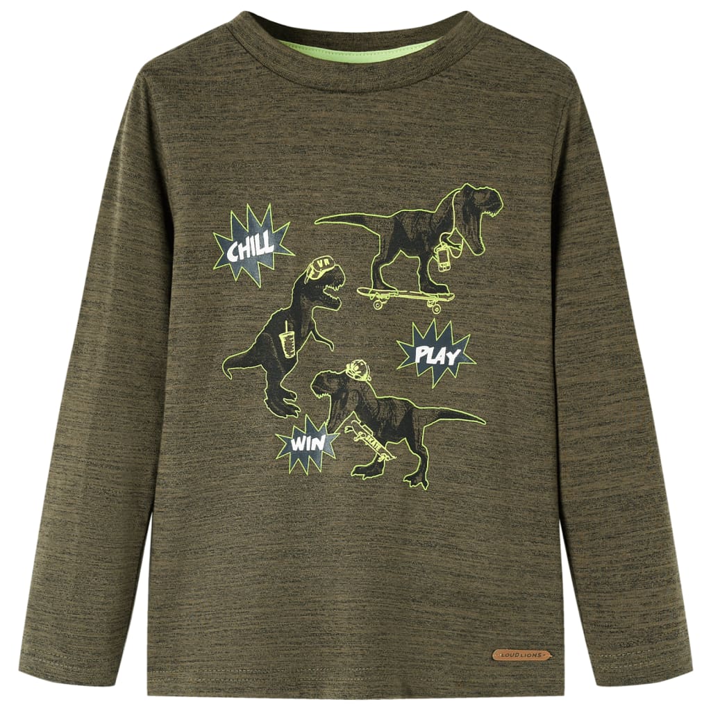 Kinder-Langarmshirt Dunkles Melange 92