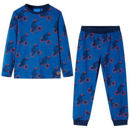 Kinderpyjama Mit Langen Ärmeln Petrolblau 128