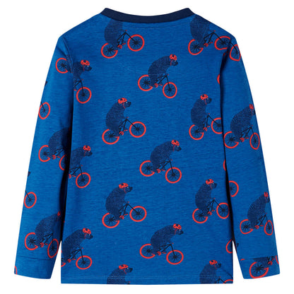 Kinderpyjama Mit Langen Ärmeln Petrolblau 128