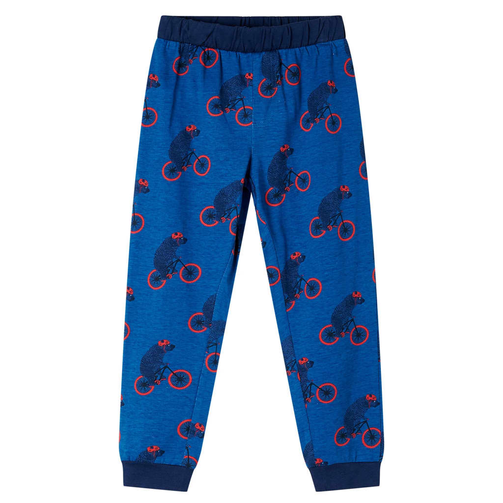 Kinderpyjama Mit Langen Ärmeln Petrolblau 128