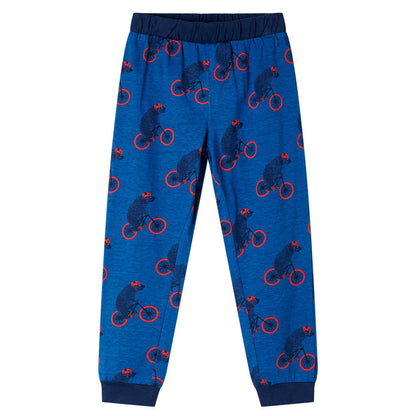 Kinderpyjama Mit Langen Ärmeln Petrolblau 128