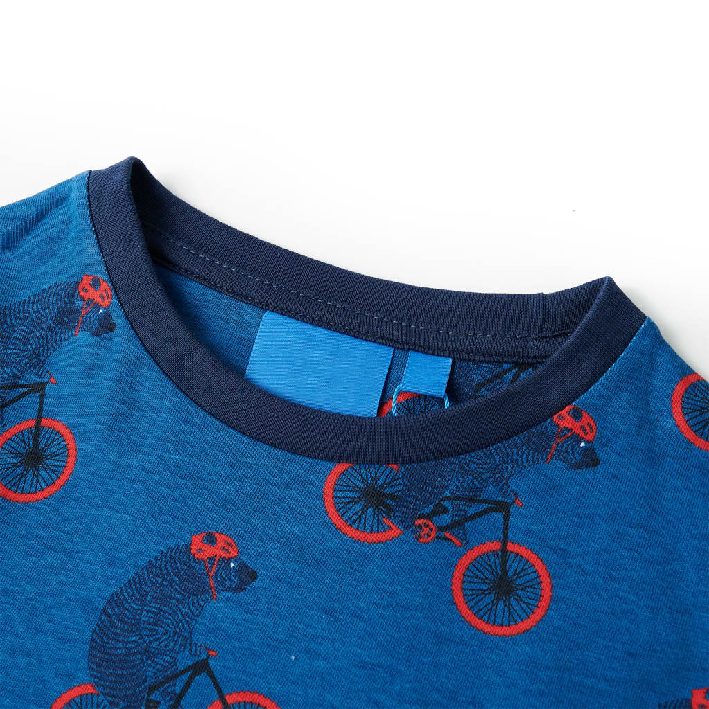 Kinderpyjama Mit Langen Ärmeln Petrolblau 128