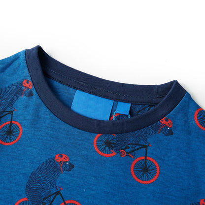 Kinderpyjama Mit Langen Ärmeln Petrolblau 128