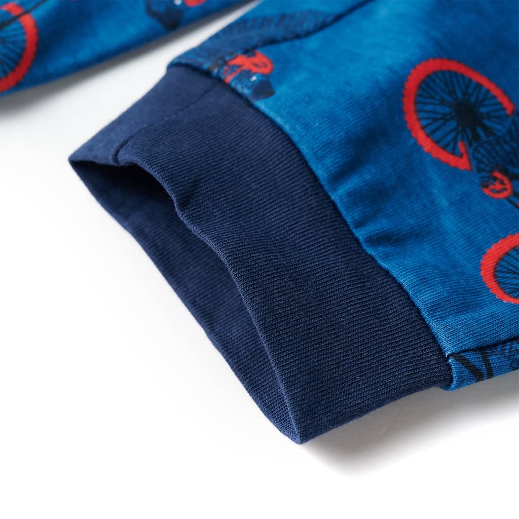 Kinderpyjama Mit Langen Ärmeln Petrolblau 128