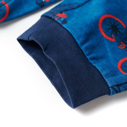 Kinderpyjama Mit Langen Ärmeln Petrolblau 128