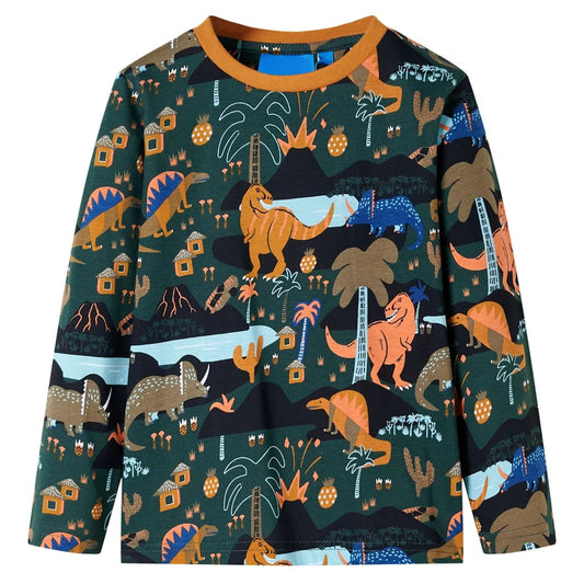 Kinderpyjama Mit Langen Ärmeln Dunkelgrün 92