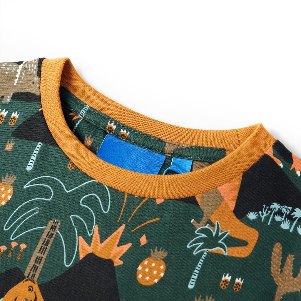 Kinderpyjama Mit Langen Ärmeln Dunkelgrün 92