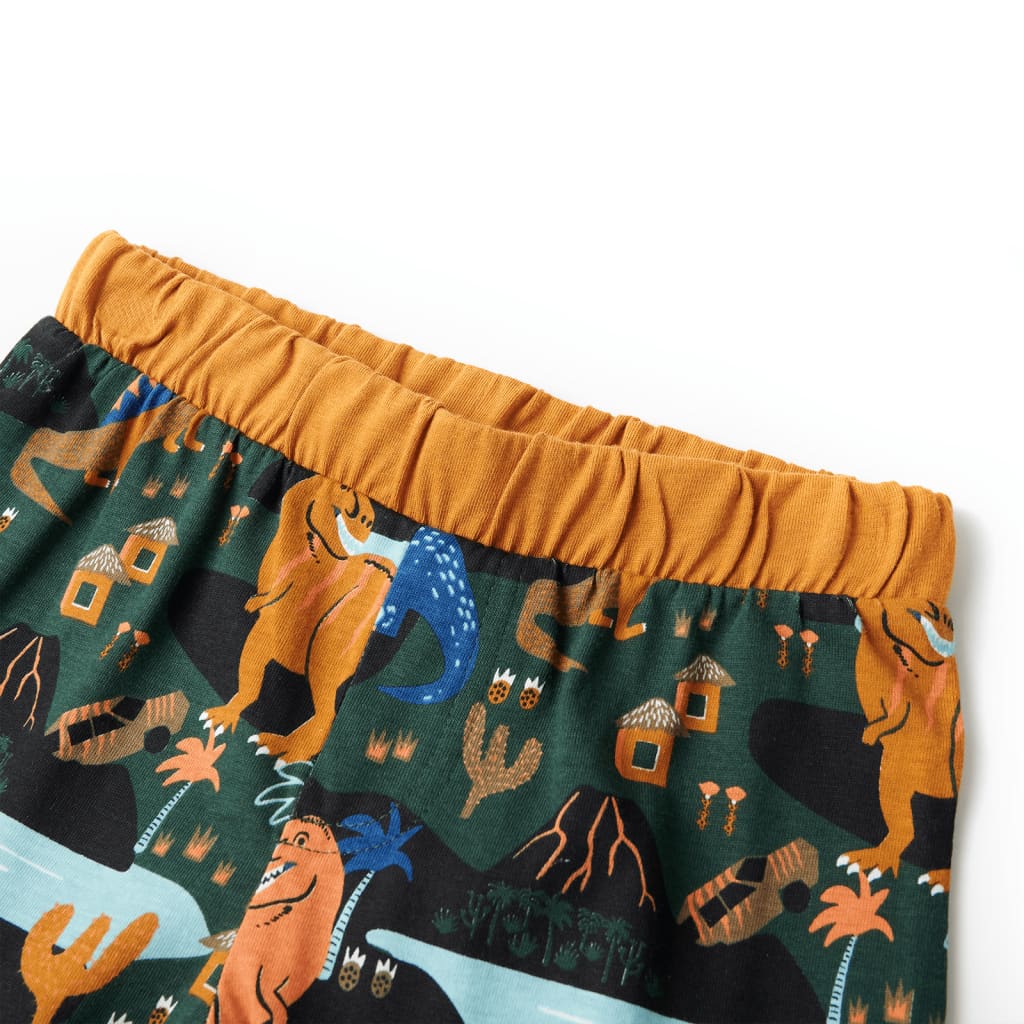 Kinderpyjama Mit Langen Ärmeln Dunkelgrün 92