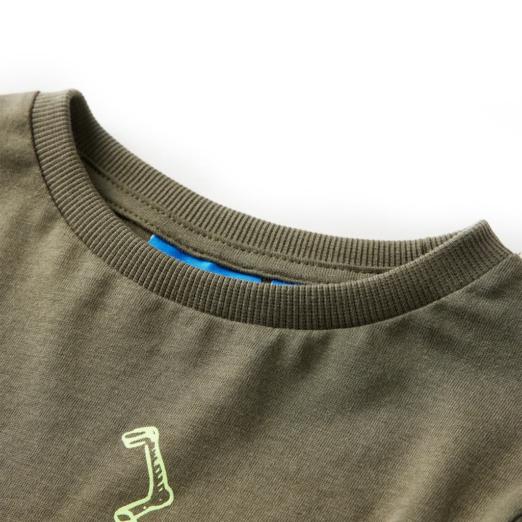 Kinder-Langarmshirt Khaki 92
