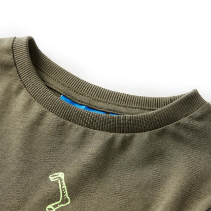 Kinder-Langarmshirt Khaki 92