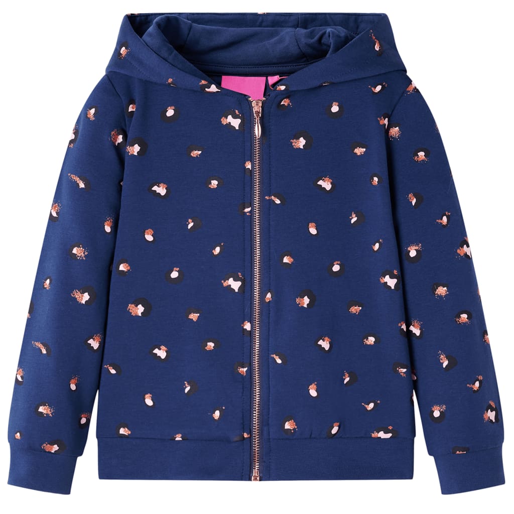 Kinder-Kapuzenpullover Marineblau 104