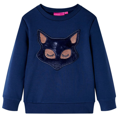 Kinder-Sweatshirt Marineblau 128