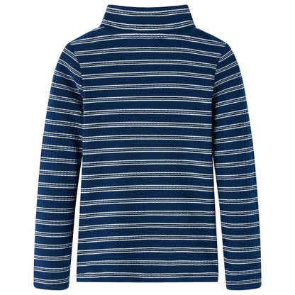 Kinder-Langarmshirt Marineblau 140