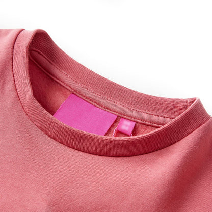 Kinder-Sweatshirt Farbblock Rosa Und Henna 104