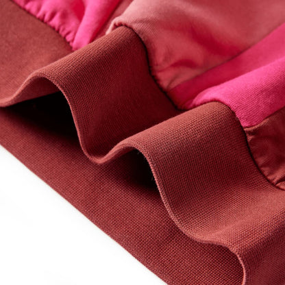Kinder-Sweatshirt Farbblock Rosa Und Henna 104