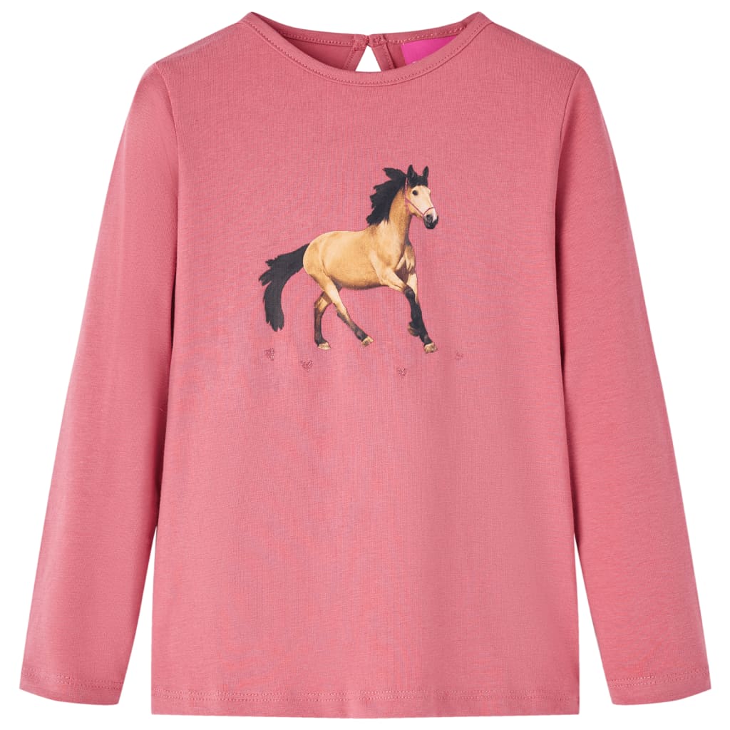 Kinder-Langarmshirt Himbeerrot 92