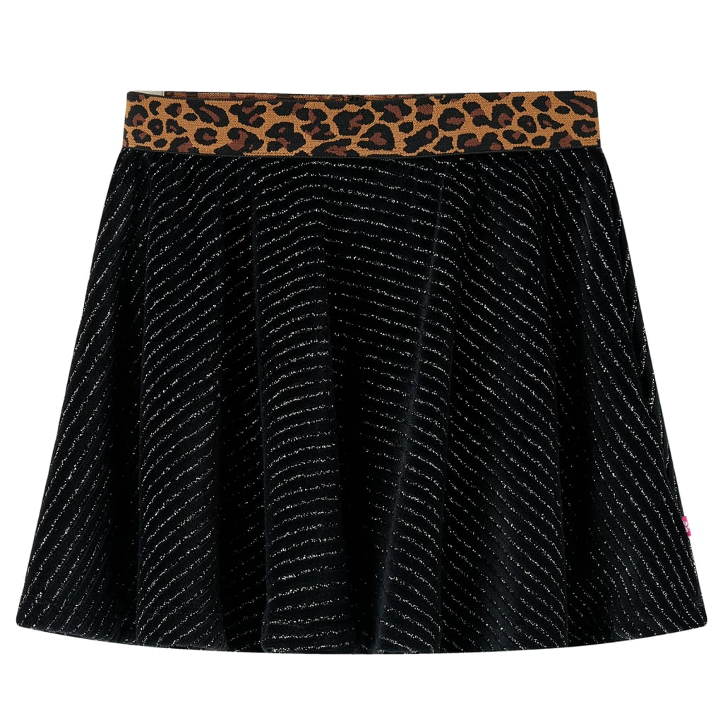 Kinderrock Mit Bund In Leopardenmuster Schwarz 116