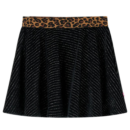 Kinderrock Mit Bund In Leopardenmuster Schwarz 116