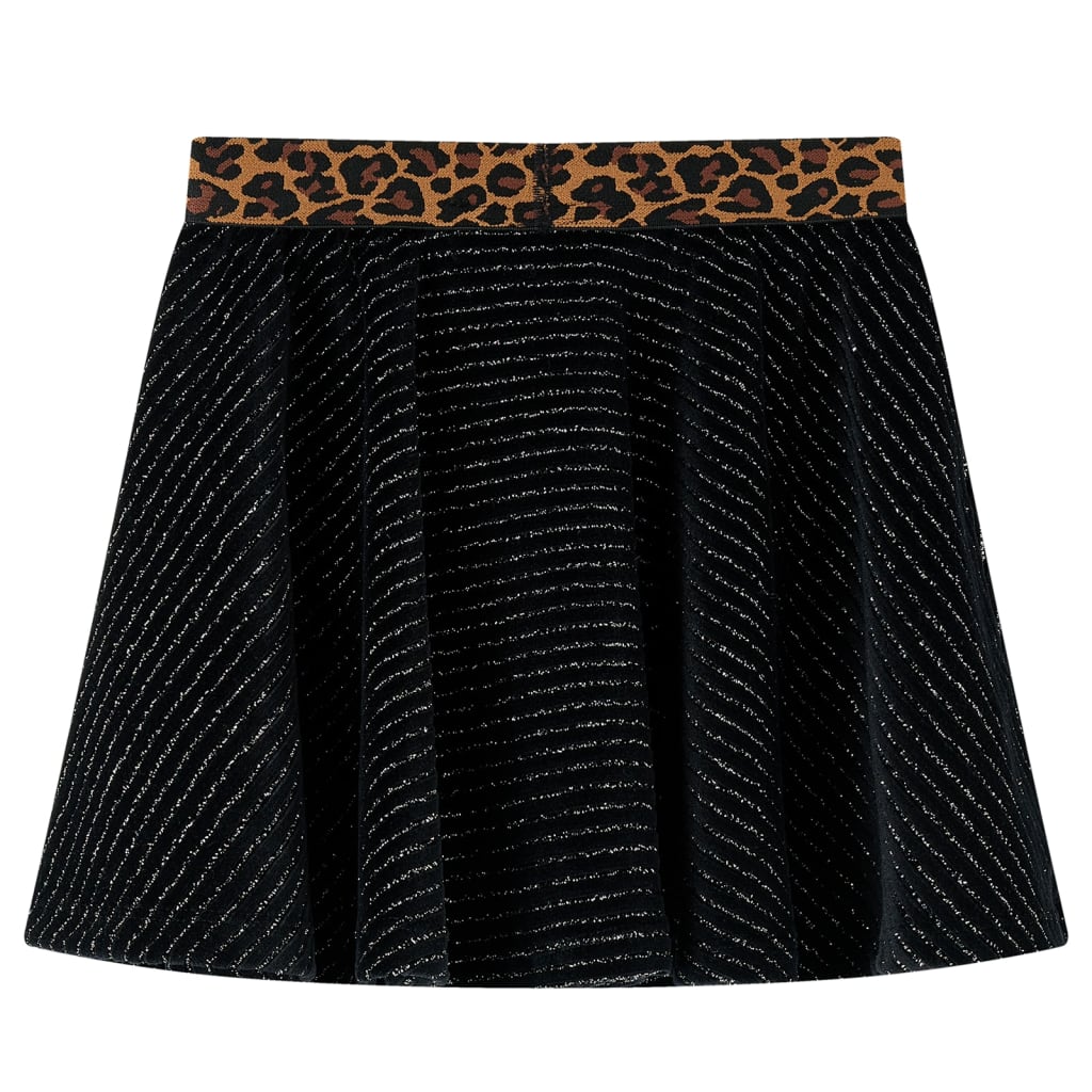 Kinderrock Mit Bund In Leopardenmuster Schwarz 116
