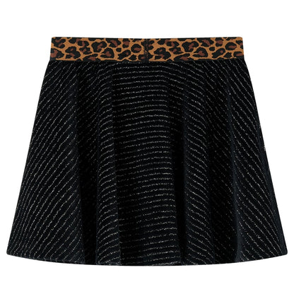 Kinderrock Mit Bund In Leopardenmuster Schwarz 116