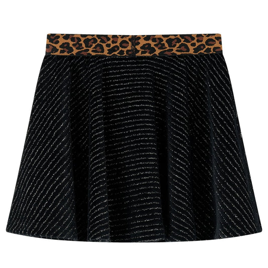 Kinderrock Mit Bund In Leopardenmuster Schwarz 116