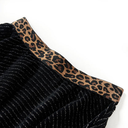 Kinderrock Mit Bund In Leopardenmuster Schwarz 116