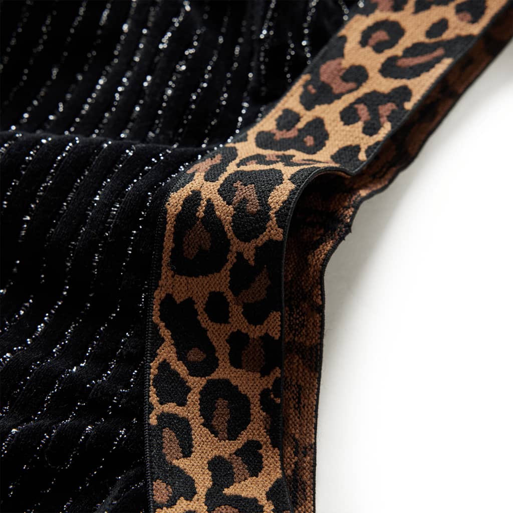 Kinderrock Mit Bund In Leopardenmuster Schwarz 116