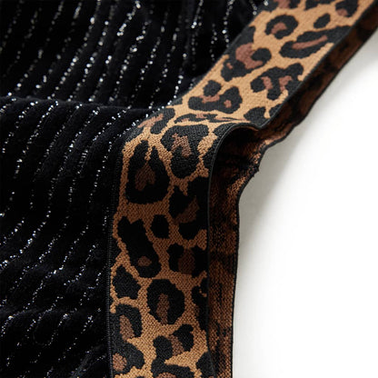 Kinderrock Mit Bund In Leopardenmuster Schwarz 116