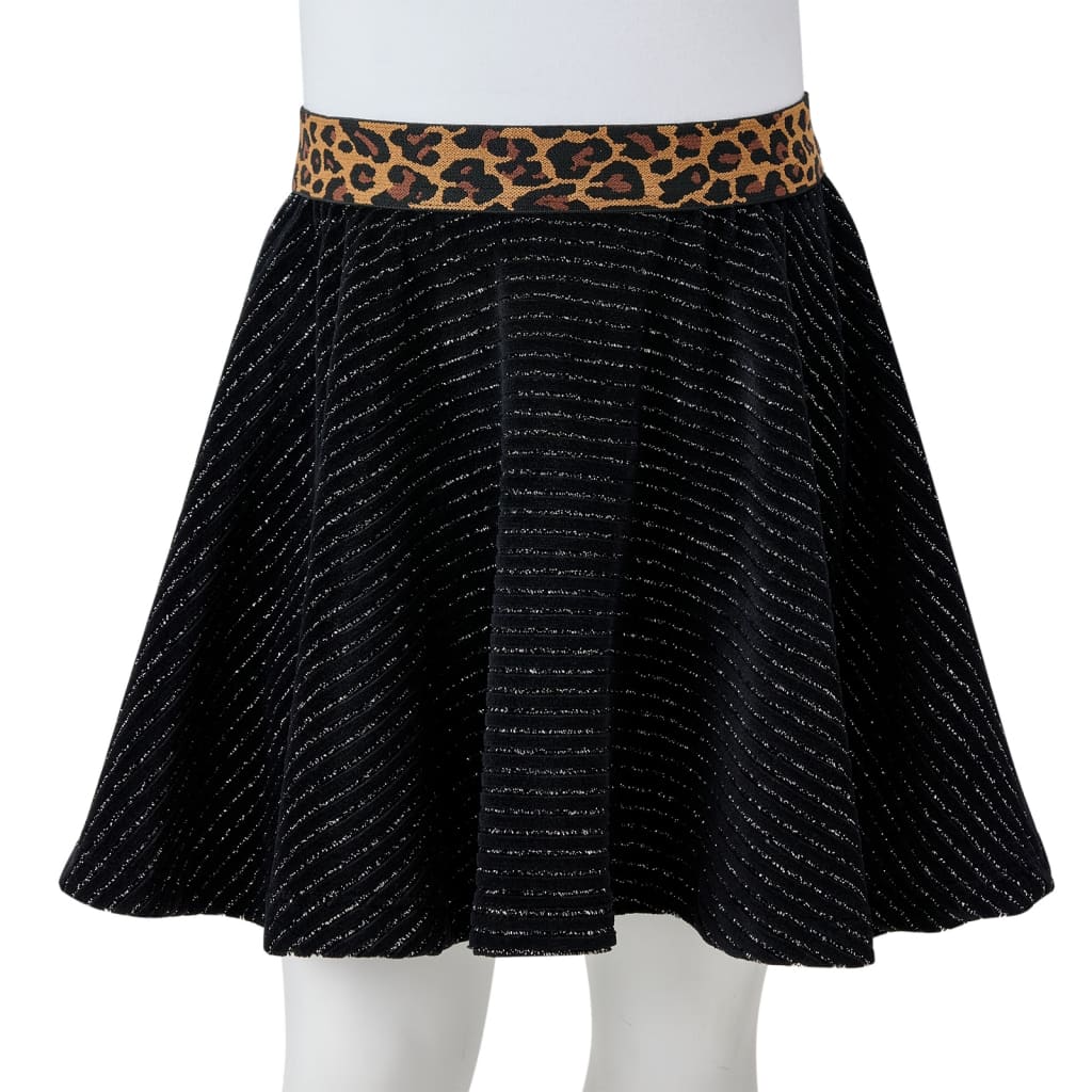Kinderrock Mit Bund In Leopardenmuster Schwarz 116