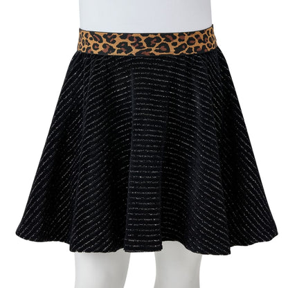 Kinderrock Mit Bund In Leopardenmuster Schwarz 116