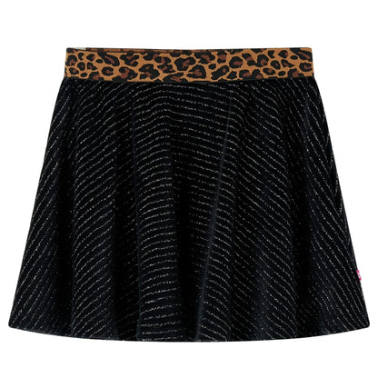 Kinderrock Mit Bund In Leopardenmuster Schwarz 116