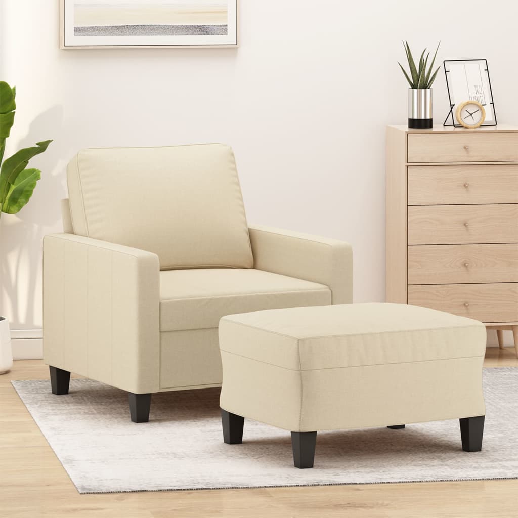 Sessel Mit Hocker 60 Cm Stoff