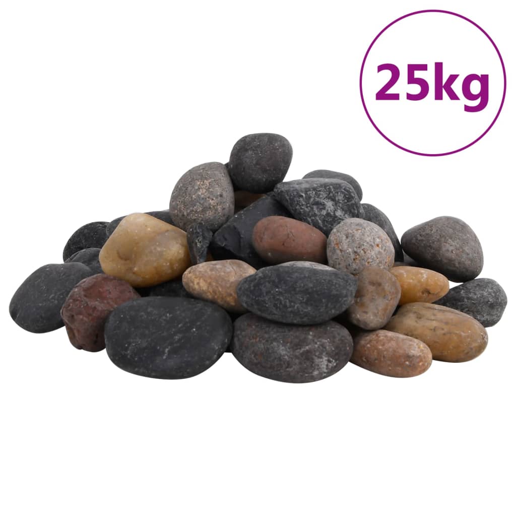 Polierte Kiesel 25 Kg Mehrfarbig 2-5 Cm