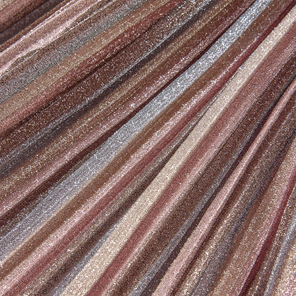 Kinder-Faltenrock Mit Glitzer Braun Und Rosa 92