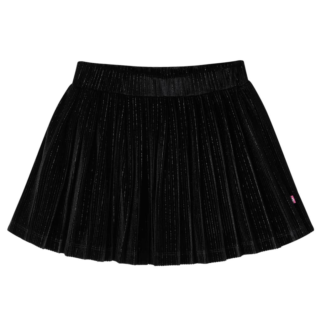 Kinder-Faltenrock Mit Lurex Schwarz 92