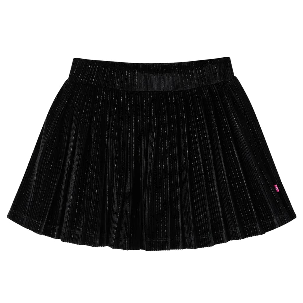 Kinder-Faltenrock Mit Lurex Schwarz 92