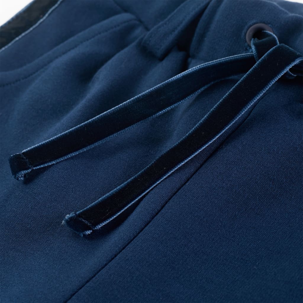 Kinderhose Mit Schwarzen Zierleisten Marineblau 104
