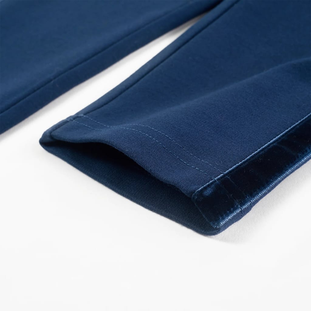 Kinderhose Mit Schwarzen Zierleisten Marineblau 104