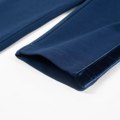 Kinderhose Mit Schwarzen Zierleisten Marineblau 104