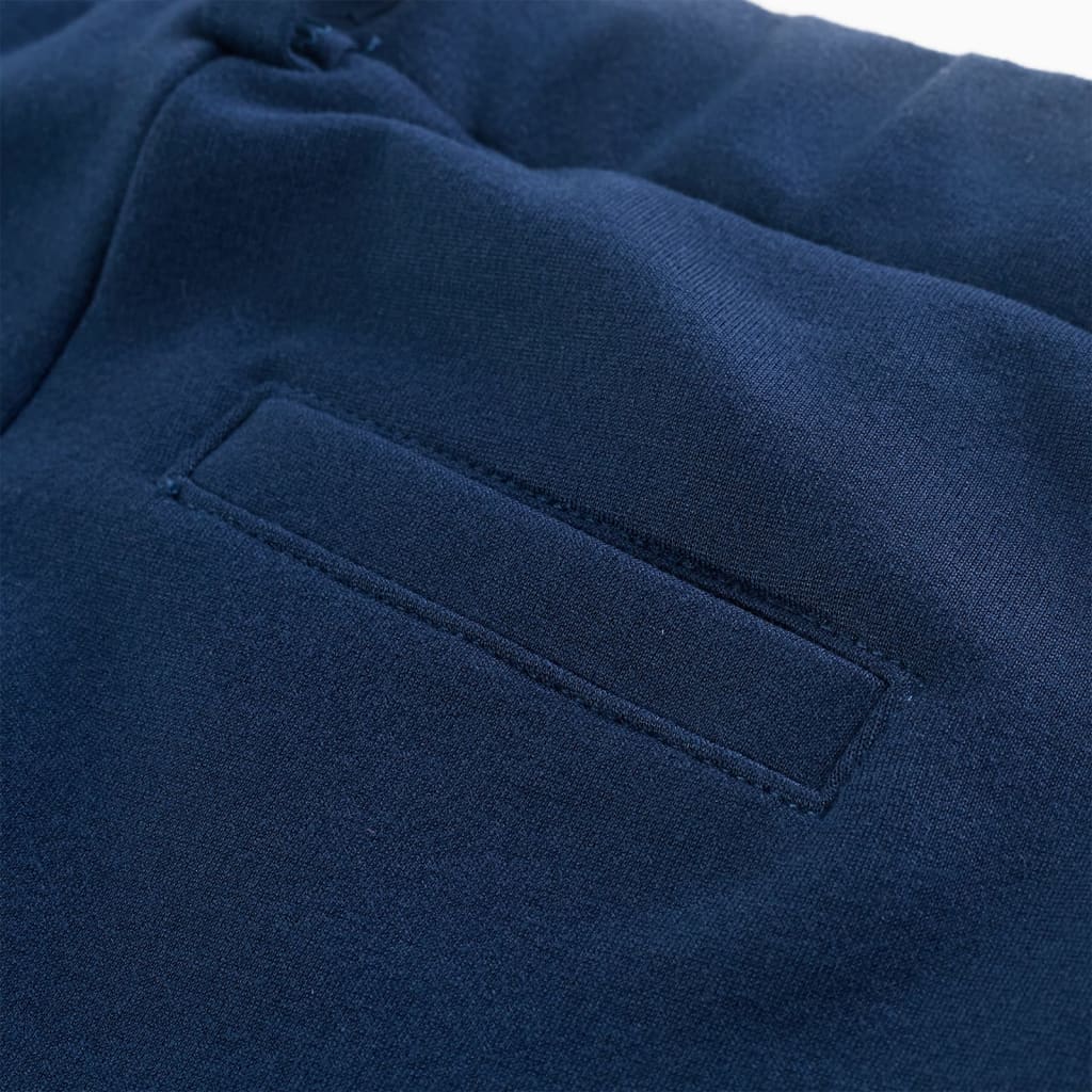 Kinderhose Mit Schwarzen Zierleisten Marineblau 104