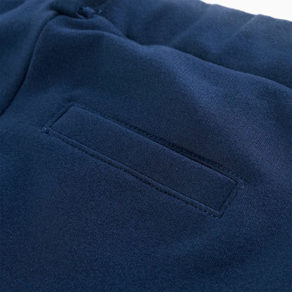 Kinderhose Mit Schwarzen Zierleisten Marineblau 104