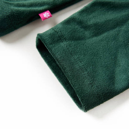 Kinderbluse Mit Rüschen Dunkelgrün 140