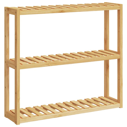 Badregal Mit 3 Ablagen Wandmontage 60X15X54 Cm Bambus