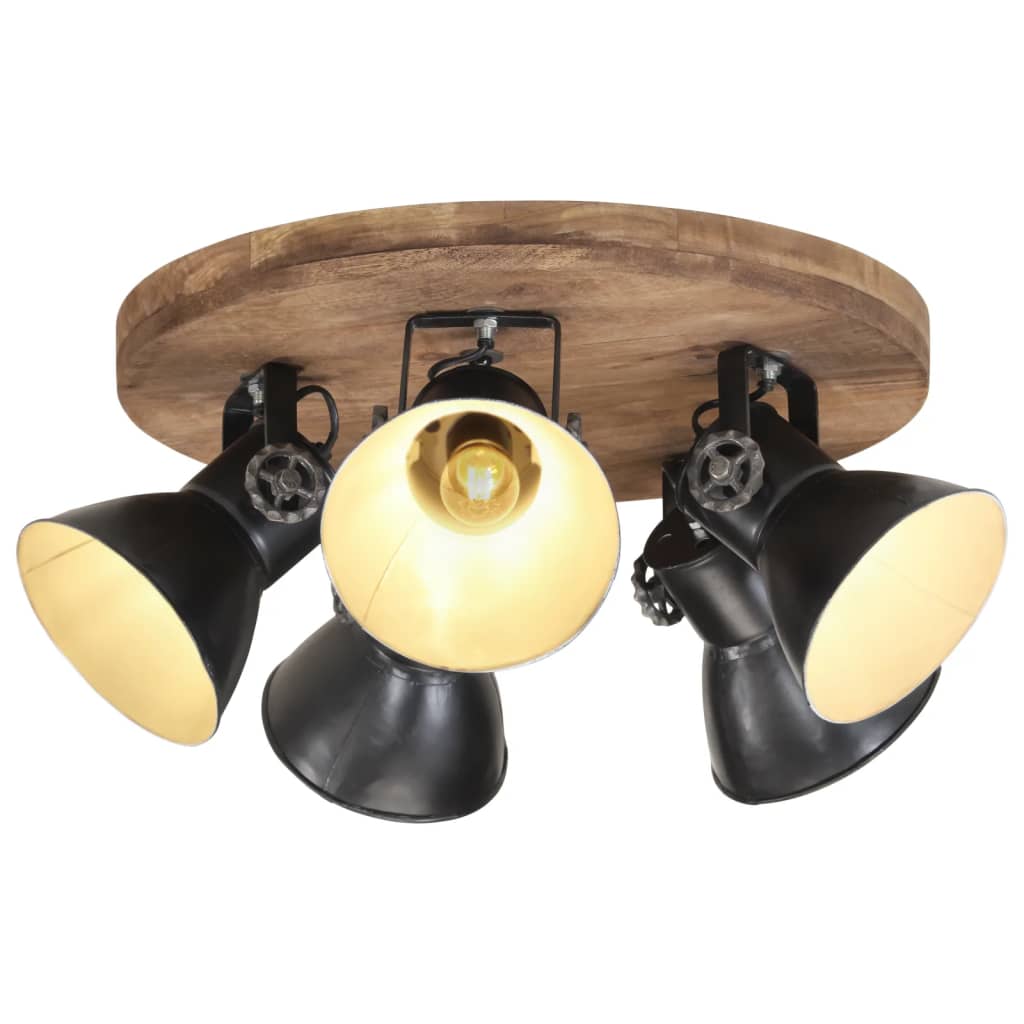 Wandlampe Industriestil 45X25 Cm E27 Schwarz