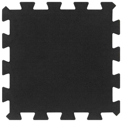 Bodenfliesen Aus Gummi 9 Stk. Schwarz 16 Mm 30X30 Cm