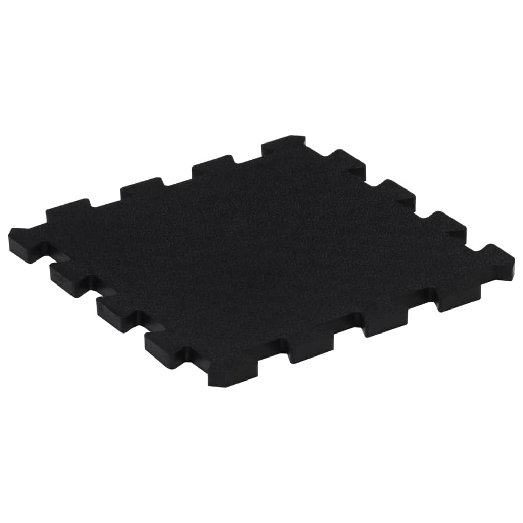 Bodenfliesen Aus Gummi 9 Stk. Schwarz 16 Mm 30X30 Cm
