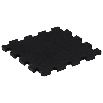 Bodenfliesen Aus Gummi 9 Stk. Schwarz 16 Mm 30X30 Cm