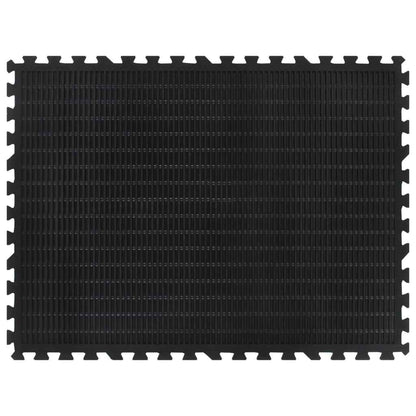 Gummi-Bodenfliese Schwarz 12 Mm 90X120 Cm