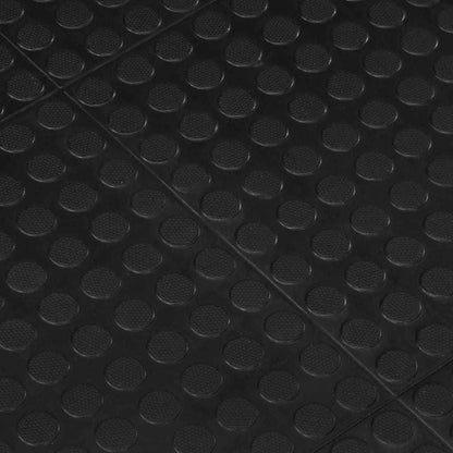 Gummi-Bodenfliese Schwarz 12 Mm 90X120 Cm