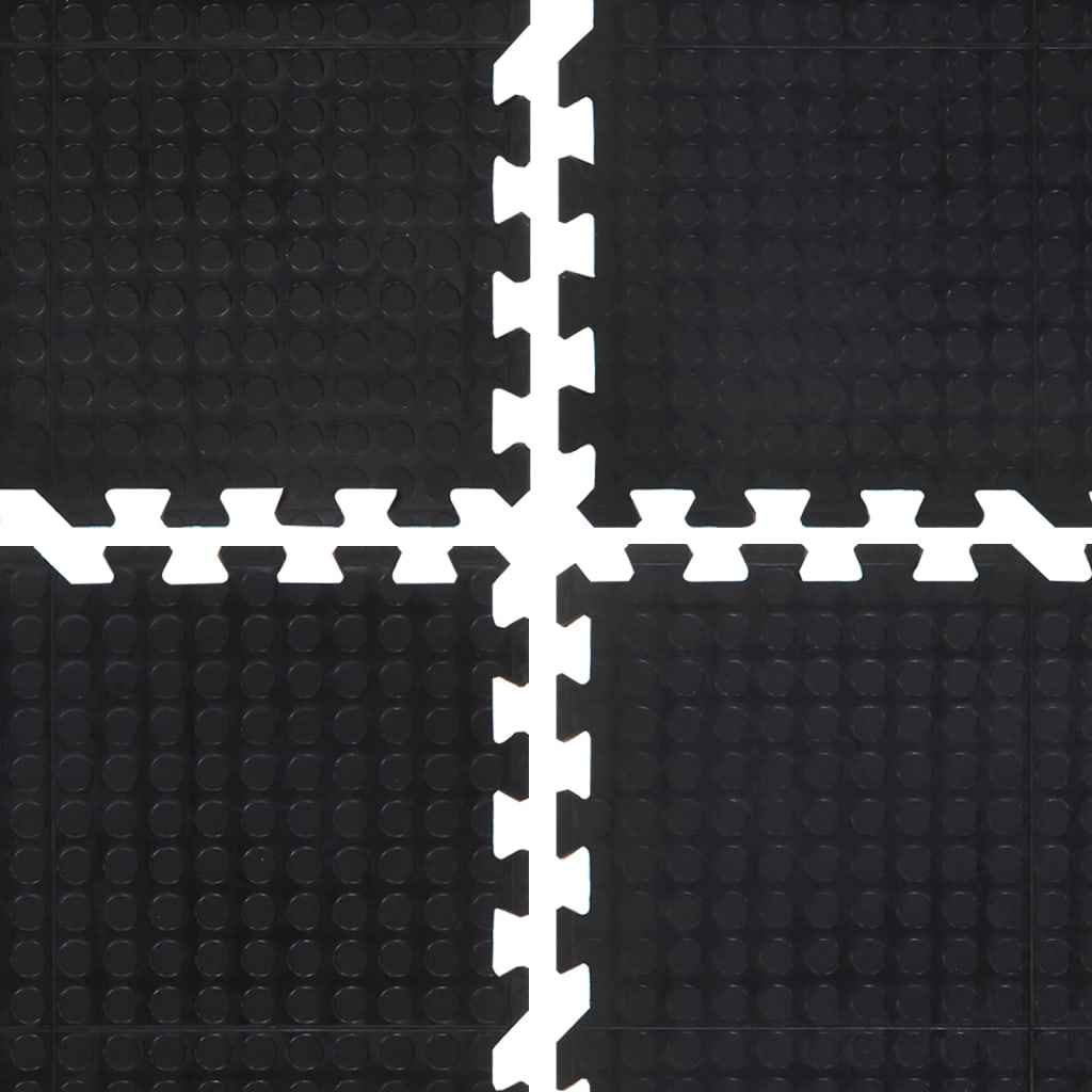 Gummi-Bodenfliese Schwarz 12 Mm 90X120 Cm